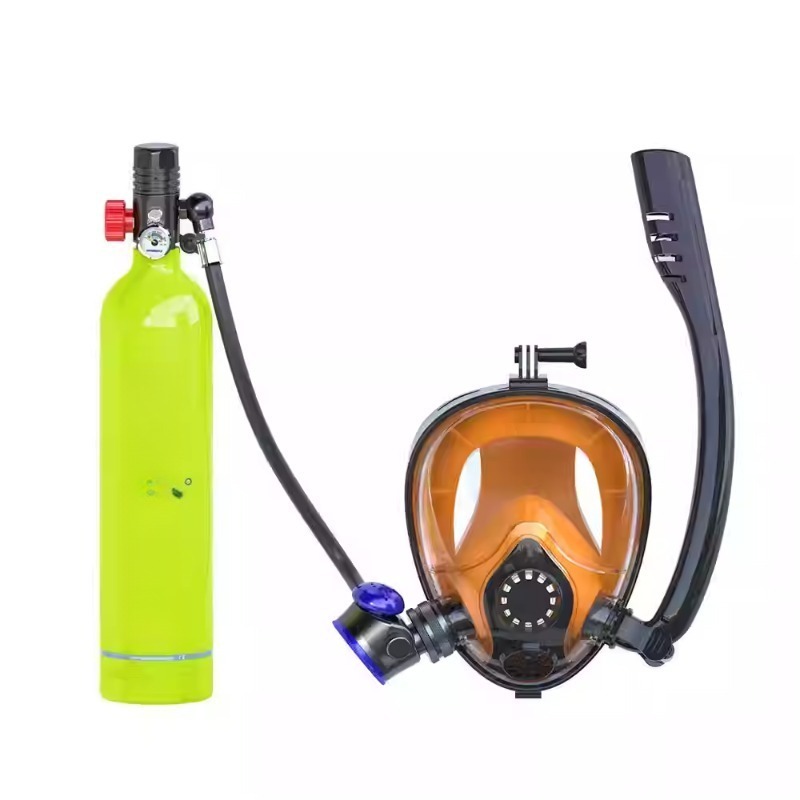 Freediving Mask Set - Diving Full Set Mask Snorkel Portable