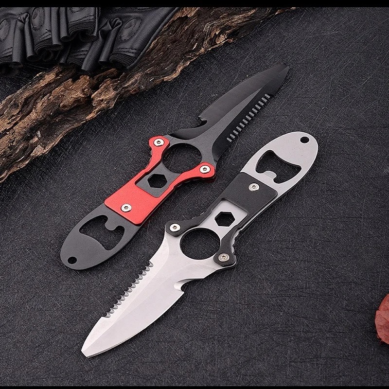 Stainless steel multifunctiona - đánh giá và giá Dive Knife Titanium