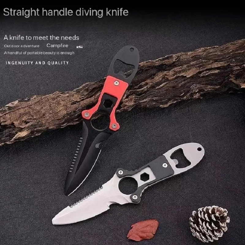 Stainless steel multifunctiona - đánh giá và giá Dive Knife Titanium
